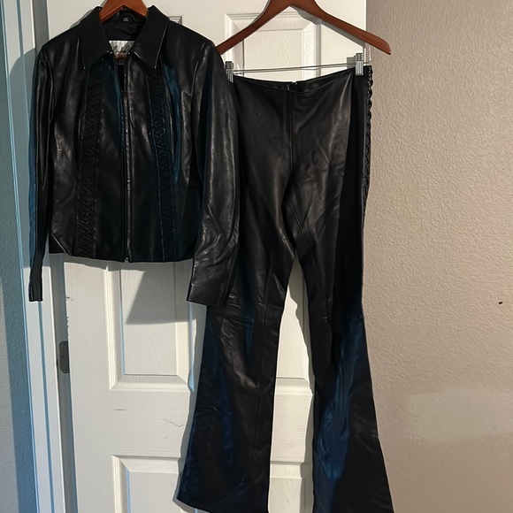 North Beach Leather Pants - Vintage North Beach Leather Suit